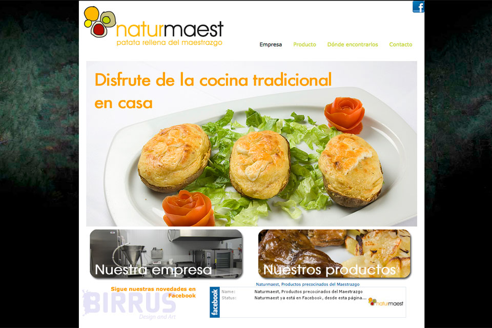 Diseño web alimentación